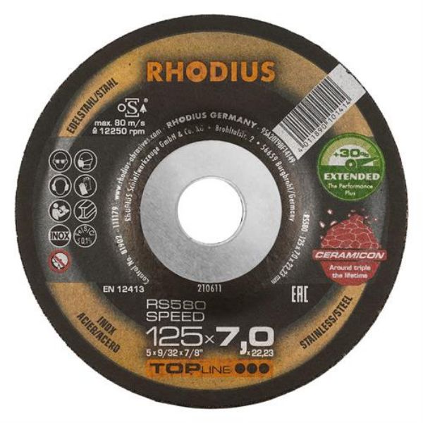 Billede af Rhodius slibeskive RS580 125x7,0