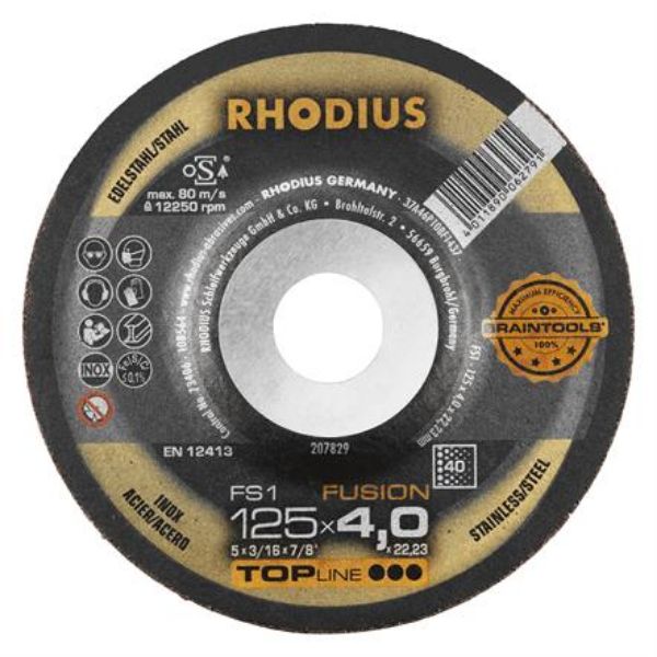Billede af Rhodius Fusionsslibeskive 125x4,0x22,23 