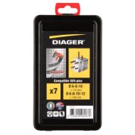 Billede af Diager hammerborsæt Booster Plus 7 dele 6-8-10x110/50 + 6-8-10-12x160/100mm