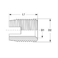 Billede af BAERFIX gevindbøsninger indv. M 20x2,5 (50 stk.)