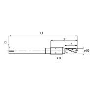 Billede af Baer kombitap (DIN 13) M 3x0,5 HSSE