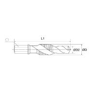 Billede af Baer kombi-bits 1/4" M 3x0,5