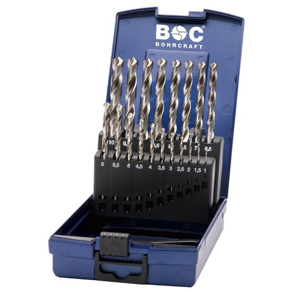 Billede af Bohrcraft Spiralborsæt KG10 DIN 338 HSS-G 1-10,0mm 19 dele ABS-box