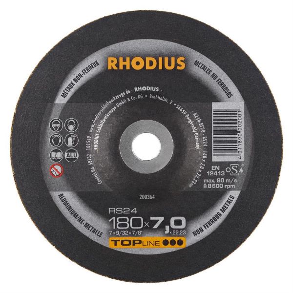 Billede af Rhodius Slibeskive RS24 180x7,0