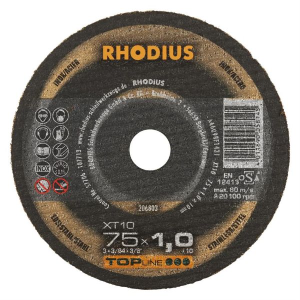 Billede af Rhodius Skæreskive XT10 Mini 75x1,0x10