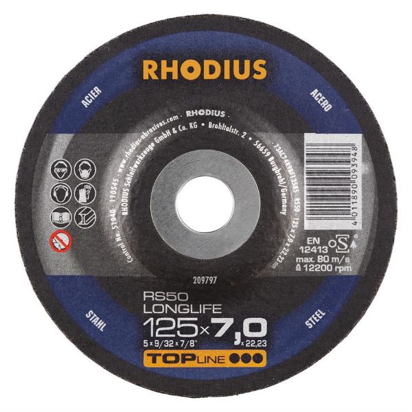Billede af Rhodius Slibeskive RS50 125x7,0
