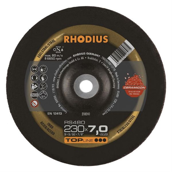 Billede af Rhodius Slibeskive RS480 230x7,0