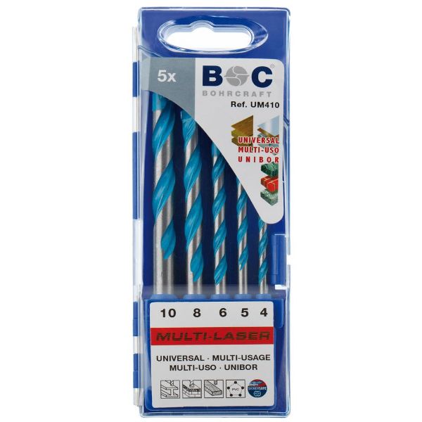 Billede af Bohrcraft Multi-laser borsæt UM 410 5 dele 4-10mm HM/TCT
