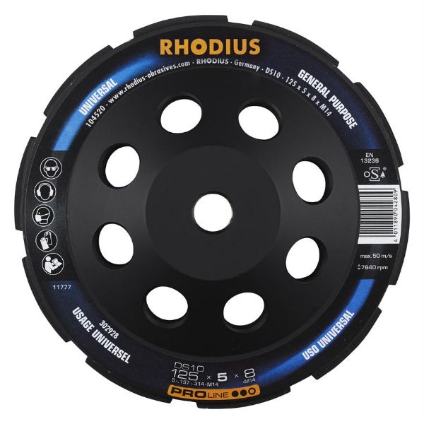 Billede af Rhodius Diamantslibeskive DS10 125xM14
