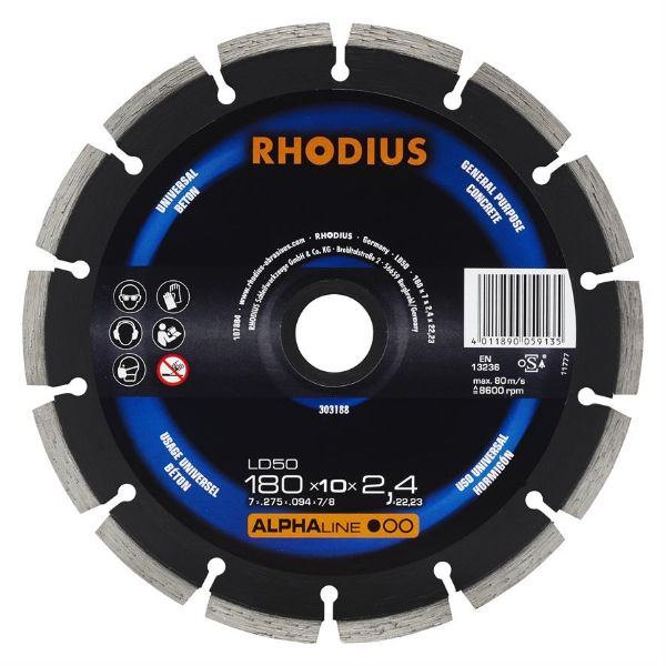 Billede af Rhodius Diamantklinge LD50 180x22,2mm