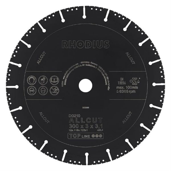 Billede af Rhodius Diamantklinge 210 All-cut 300x25,4mm