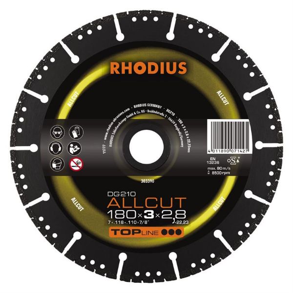 Billede af Rhodius Diamantklinge 210 All-cut 180x22,2mm