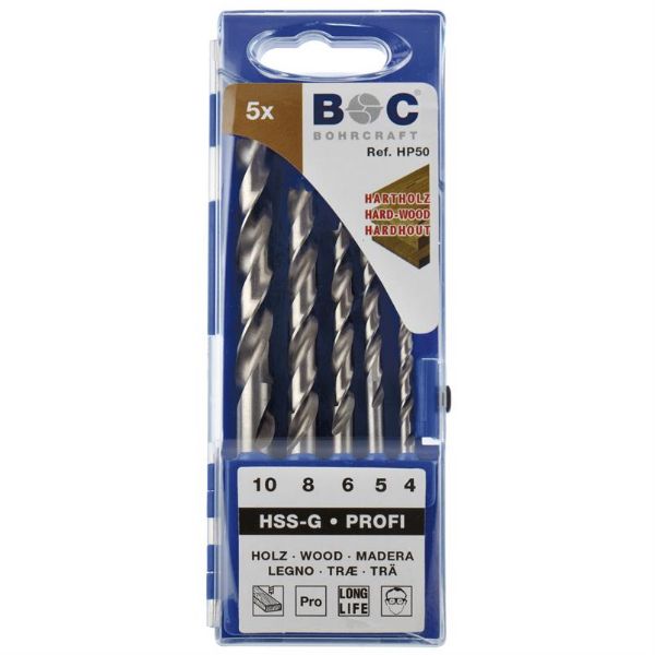 Billede af Bohrcraft Træspiralborsæt 4-10mm
