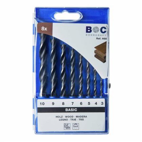 Billede af Bohrcraft Træspiralborsæt 3-10mm