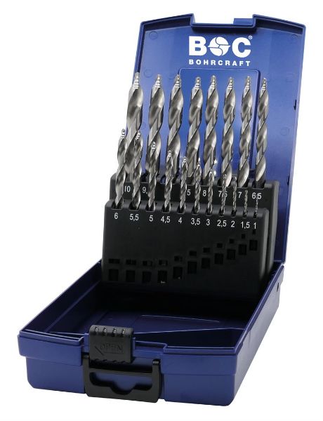 Billede af Bohrcraft Spiralborsæt KG10 TURBO STEP HSS-G DIN 338 1-10mm - 19 dele ABS-box