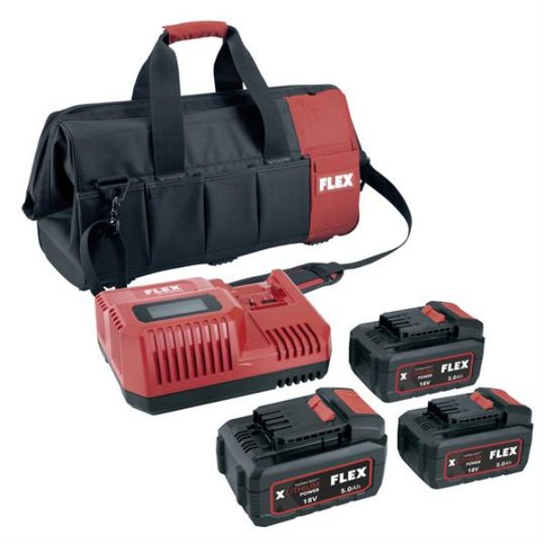 Billede af FlexPack 3 x 5,0 AH Batteri + Lader + Taske