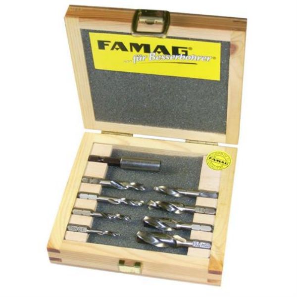 Billede af Famag metalborbits-sæt HSS-G 3,0 - 10,0mm m/bitsholder **UDGÅR**