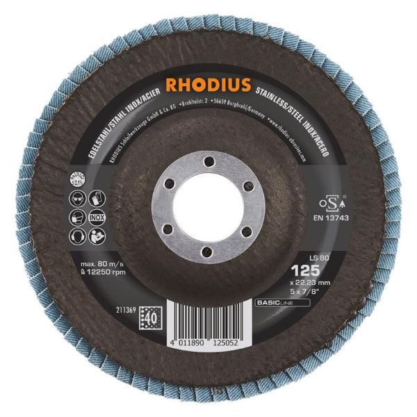 Billede af Rhodius Lamelslibeskive LS80 125mm Z40