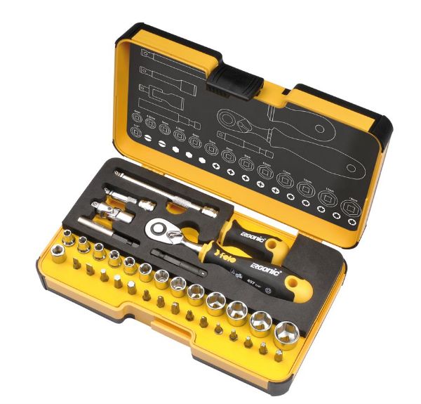 Billede af Felo topnøglesæt 057 R-GO 1/4"  XL-Boks - 36 dele