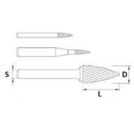 Billede af IBEX HM-fræsestift SPG spidsform (Dia.) 10x20mm