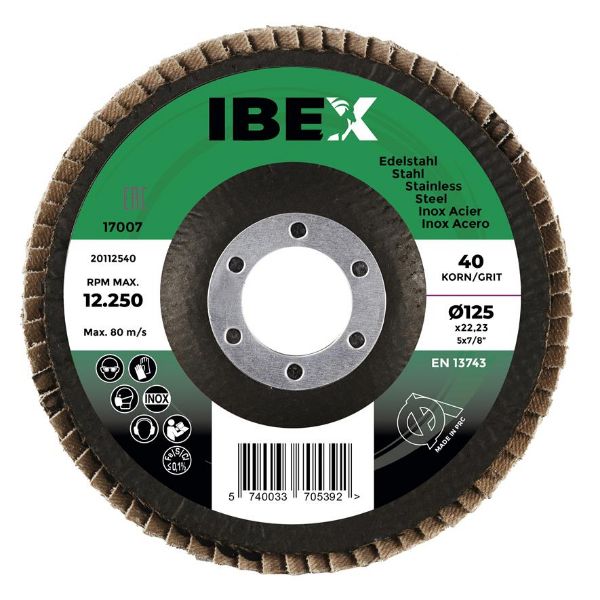 Billede af IBEX Lamelslibeskive 125 Z60 Grøn