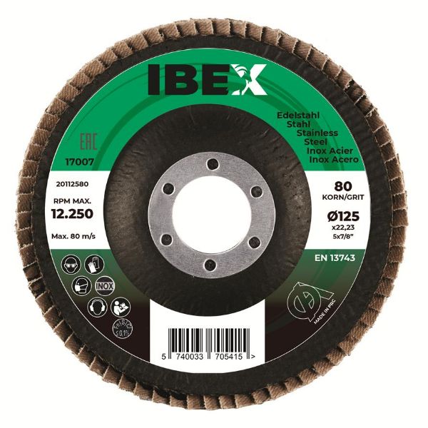 Billede af IBEX Lamelslibeskive 125 Z80 Grøn