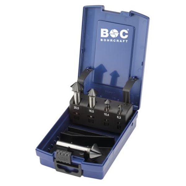 Billede af Bohrcraft Forsænkersæt KS5-K 6,3-25,0mm HSS-G Al-Cro 90° 5 dele ABS-box