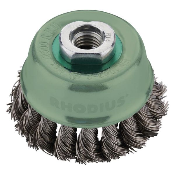 Billede af Rhodius BASICline kopbørste snoet 65mm M14 RF 0,50